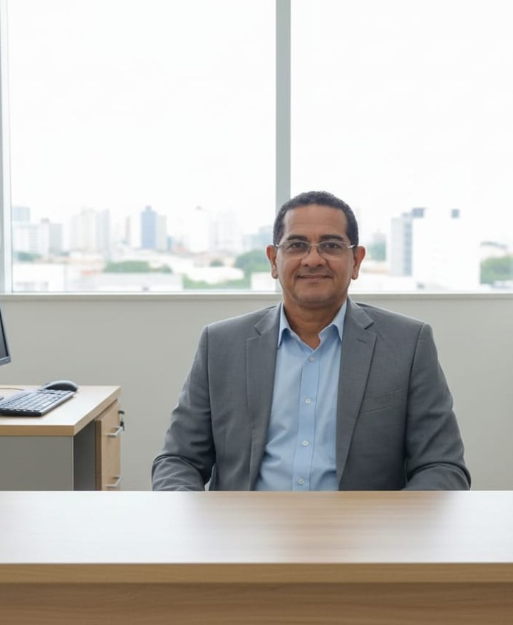 Roberto Silva, contador responsável pela Calculei Assessoria Contábil, em seu escritório